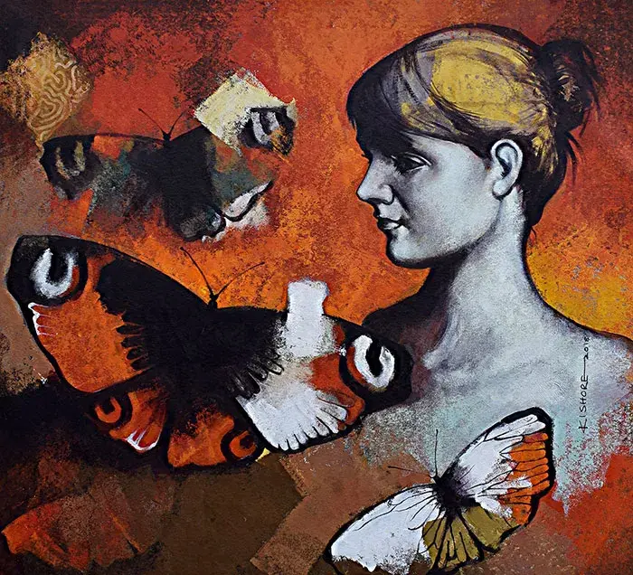 butterfly paintings by kishore pratima biswas