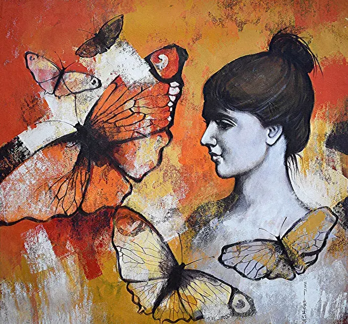 butterfly paintings by kishore pratima biswas