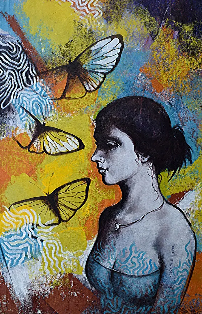 butterfly paintings by kishore pratima biswas