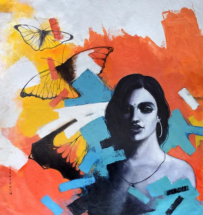 butterfly paintings by kishore pratima biswas