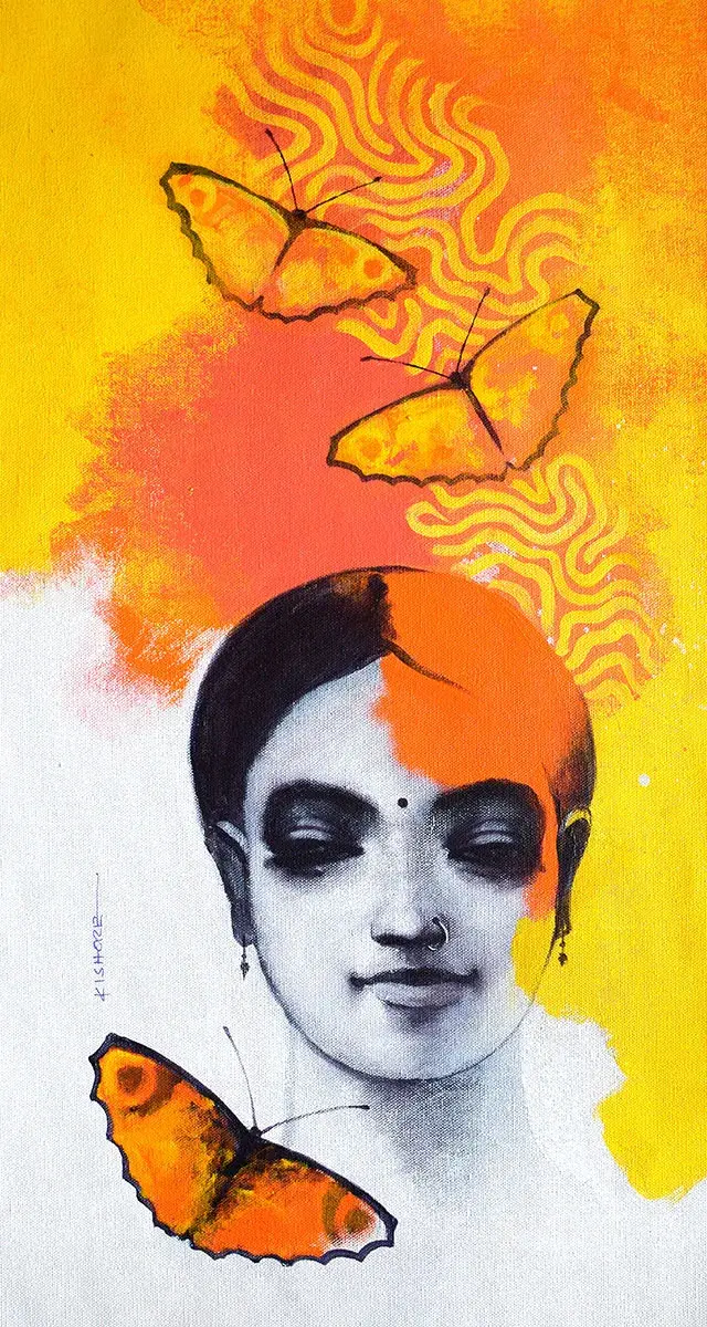 butterfly paintings by kishore pratima biswas