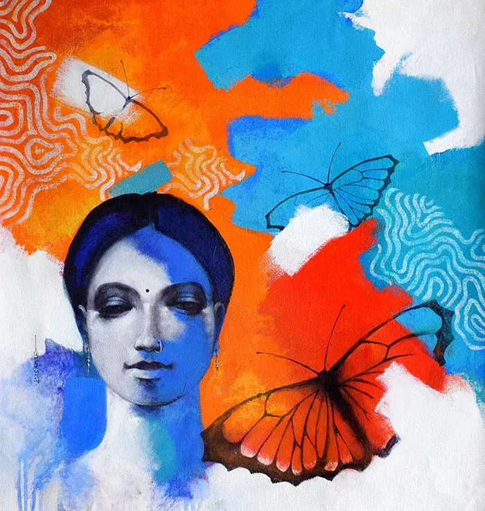 butterfly paintings by kishore pratima biswas