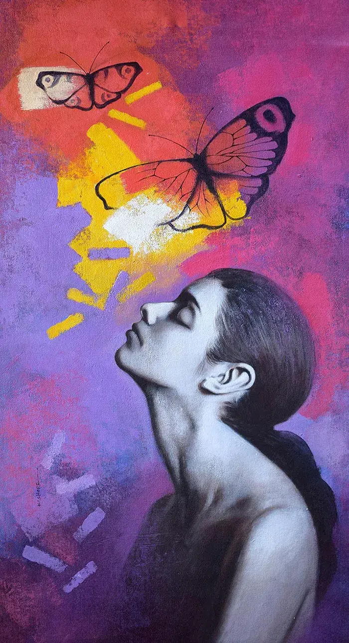 butterfly paintings by kishore pratima biswas