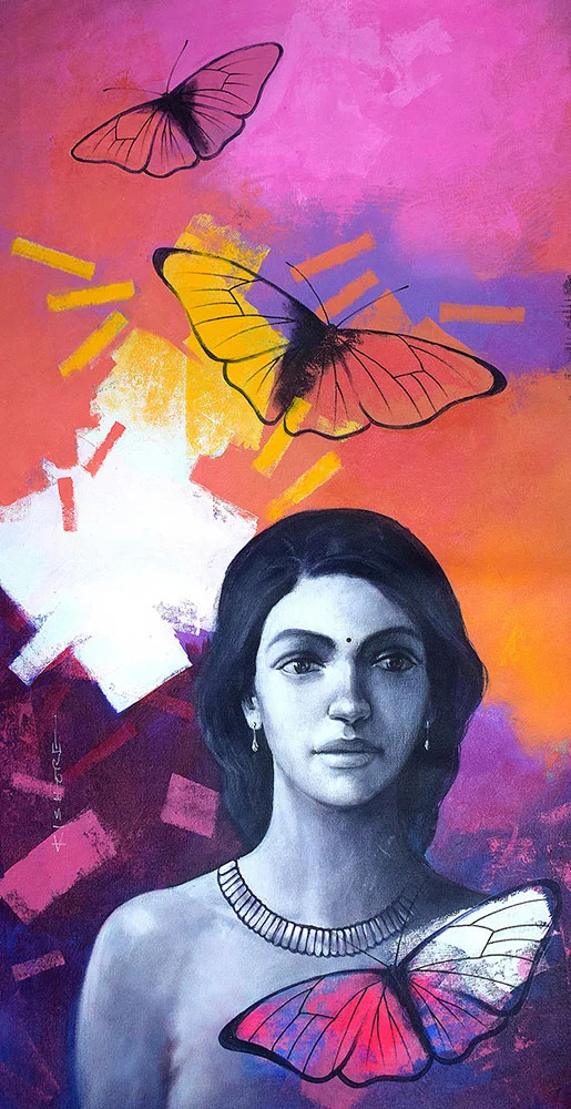 butterfly paintings by kishore pratima biswas